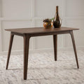 GDFStudio Keiko Mid-Century Modern Wood Rectangle Dining Table with Splayed Legs, Walnut