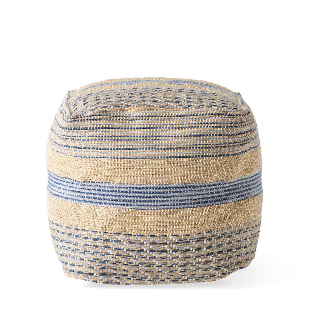 Lola Boho Handcrafted Fabric Cube Pouf