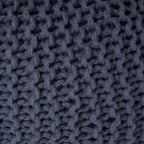 Barwick Modern Knitted Cotton Round Pouf