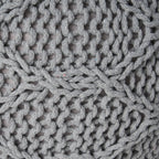 Woodbine Modern Knitted Cotton Round Pouf