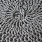 Woodbine Modern Knitted Cotton Round Pouf
