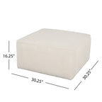 Christopher Knight Home Modern Corduroy Sectional Ottoman ¨C Modular Square Living Room Footrest