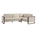 Christopher Knight Home Iansan 104'' 5-Seater Modern Rubberwood Upholstered L-Shaped Sectional Sofa, Beige