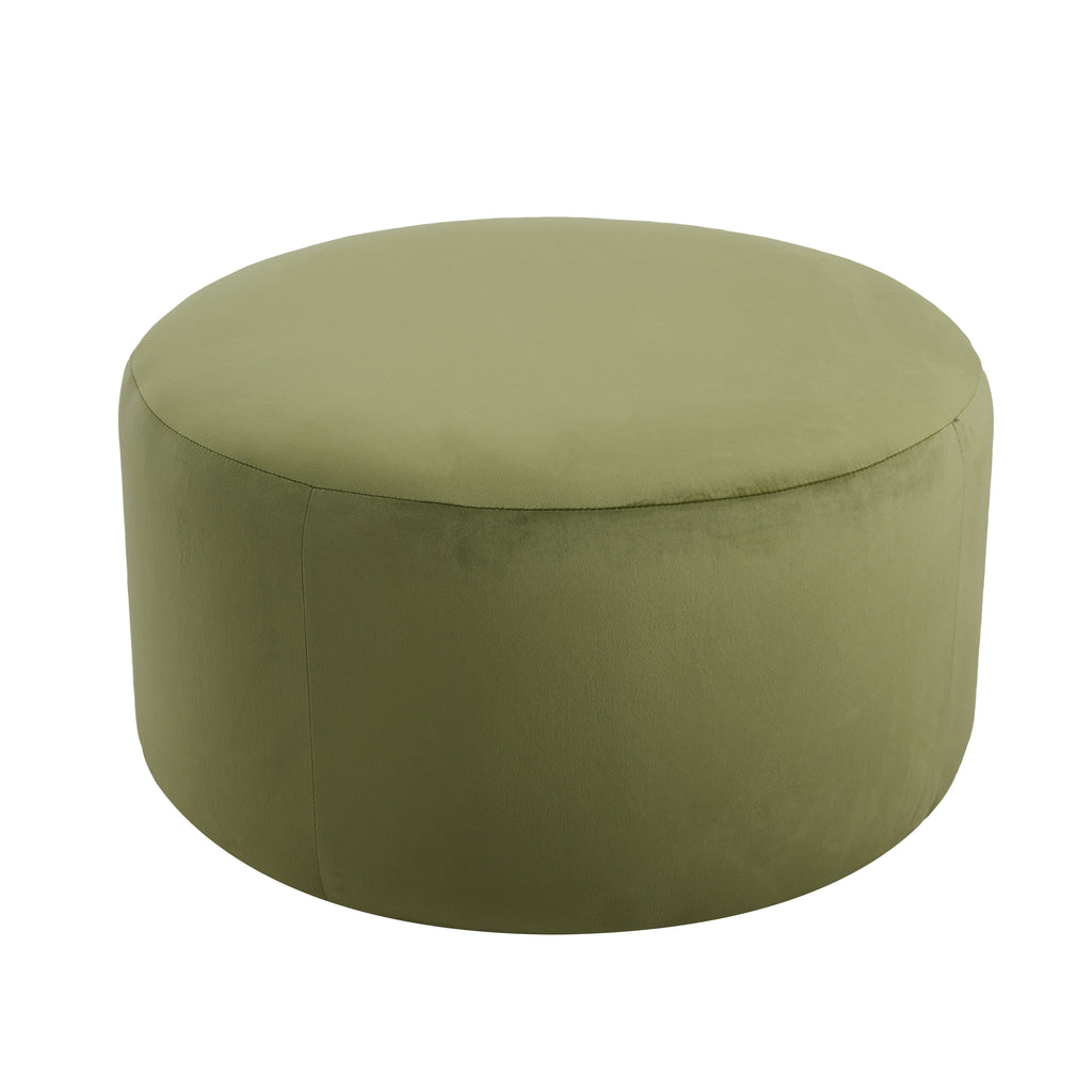 Christopher Knight Home Modern Round Velvet Ottoman – Living Room Footrest & Side Table