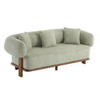 Christopher Knight Home 82" Modern Curved Living Room Sofa with Deep Seat & Solid Wood Frame