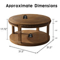 GDFStudio Chiori Modern 2-Tier Wooden 31" Round Coffee Table