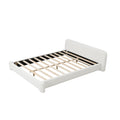 Christopher Knight Home Samson Modern Boucle Upholstered Wood Platform Bed with Headboard, White, Queen