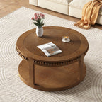 GDFStudio Chiori Modern 2-Tier Wooden 31" Round Coffee Table
