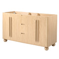 Christopher Knight Home Ashton Modern Wood 58.3" Double Bathroom Vanity Cabinet Only with Doors & Drawers, Wood