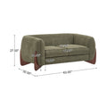 Christopher Knight Home Modern Boucle Upholstered 2-Seater Sofa with Birch Wood Legs