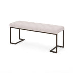 Christopher Knight Home Modern Tufted Upholstered Ottoman Bench with Metal Legs