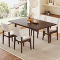GDF Studio 5-Piece Dining Table Set with Stackable Chairs, Wood Kitchen Table Set for 4