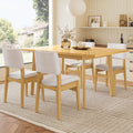 GDF Studio 5-Piece Dining Table Set with Stackable Chairs, Wood Kitchen Table Set for 4
