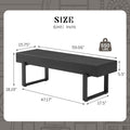 Modern Black Entryway Bench with Metal Legs, MDF Seat Shoe Bench for Bedroom, Dining Room & Hallway