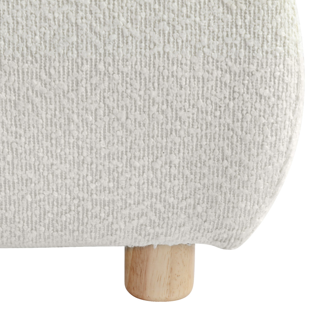 Christopher Knight Home Modern Boucle Upholstered Platform Bed with Pillow Headboard