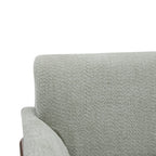 GDF Studio Modern Upholstered Loveseat with Elm Wood Legs & Flare Arm Design