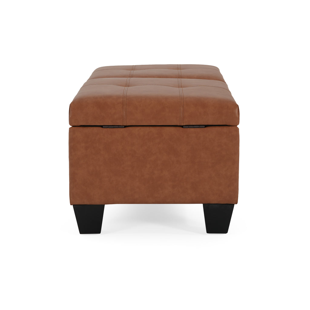 Modern Storage Ottoman with Cushioned Seat – Multifunctional Bench for Living Room, Bedroom & Small Spaces
