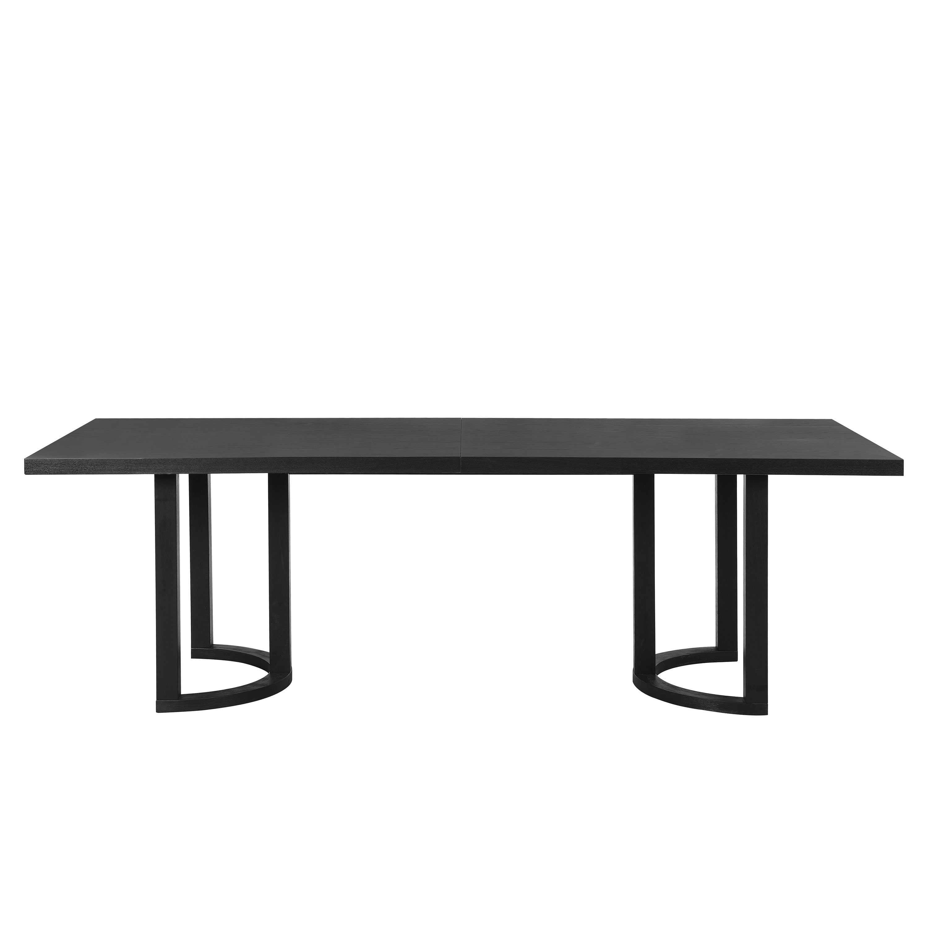 Christopher Knight Home Evat 95" Rubberwood Modern 8 Seater Rectangle Dining Table, Black
