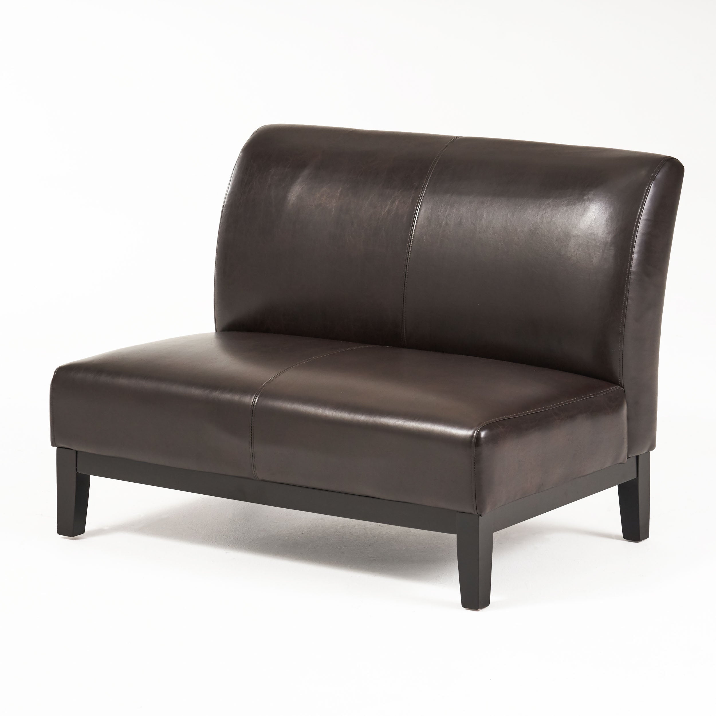 Christopher Knight Home Modern Upholstered Loveseat with Rubberwood Legs for Small Spaces