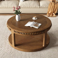 GDFStudio Chiori Modern 2-Tier Wooden 31" Round Coffee Table