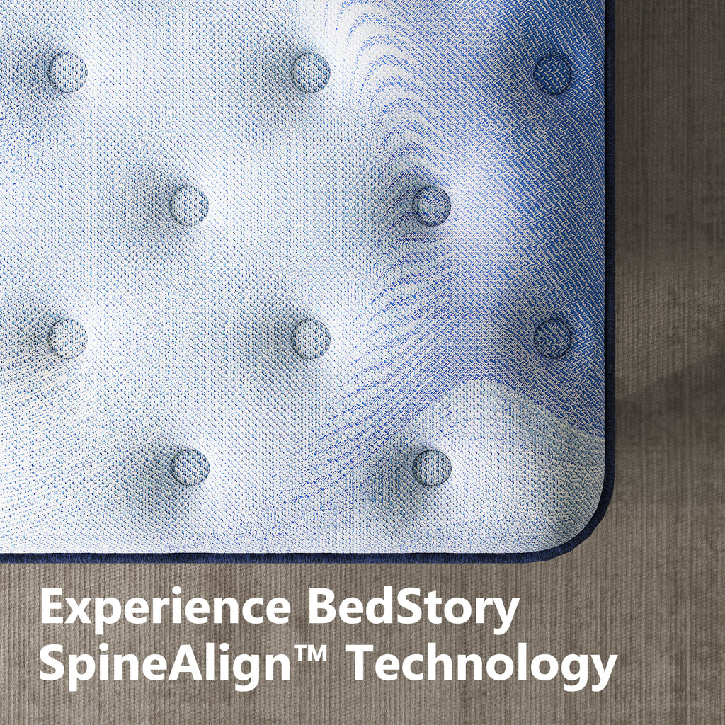 BedStory SpineAlign Pro 14" Firm Pressure Relieving Cooling Hybrid Mattress?Queen
