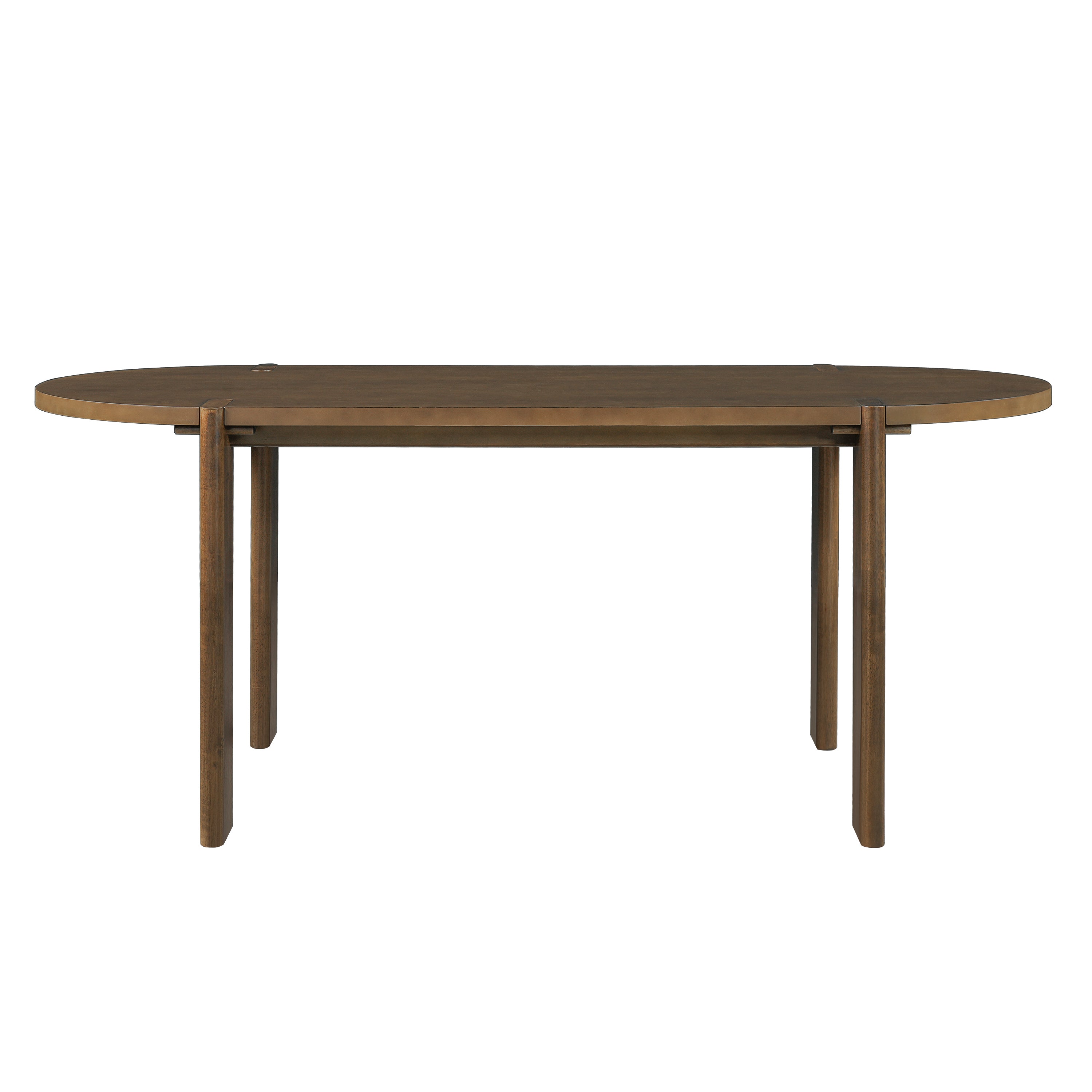 Christopher Knight Home Loredana Mid-Century Modern Rubberwood Dining Table, Walnut