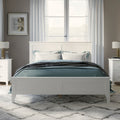 GDFStudio Susan Modern Solid Wood Platform Bed with Headboard, Queen Size