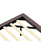 Christopher Knight Home Modern Floating Platform Bed with PU Leather & LED Under-Bed Lighting