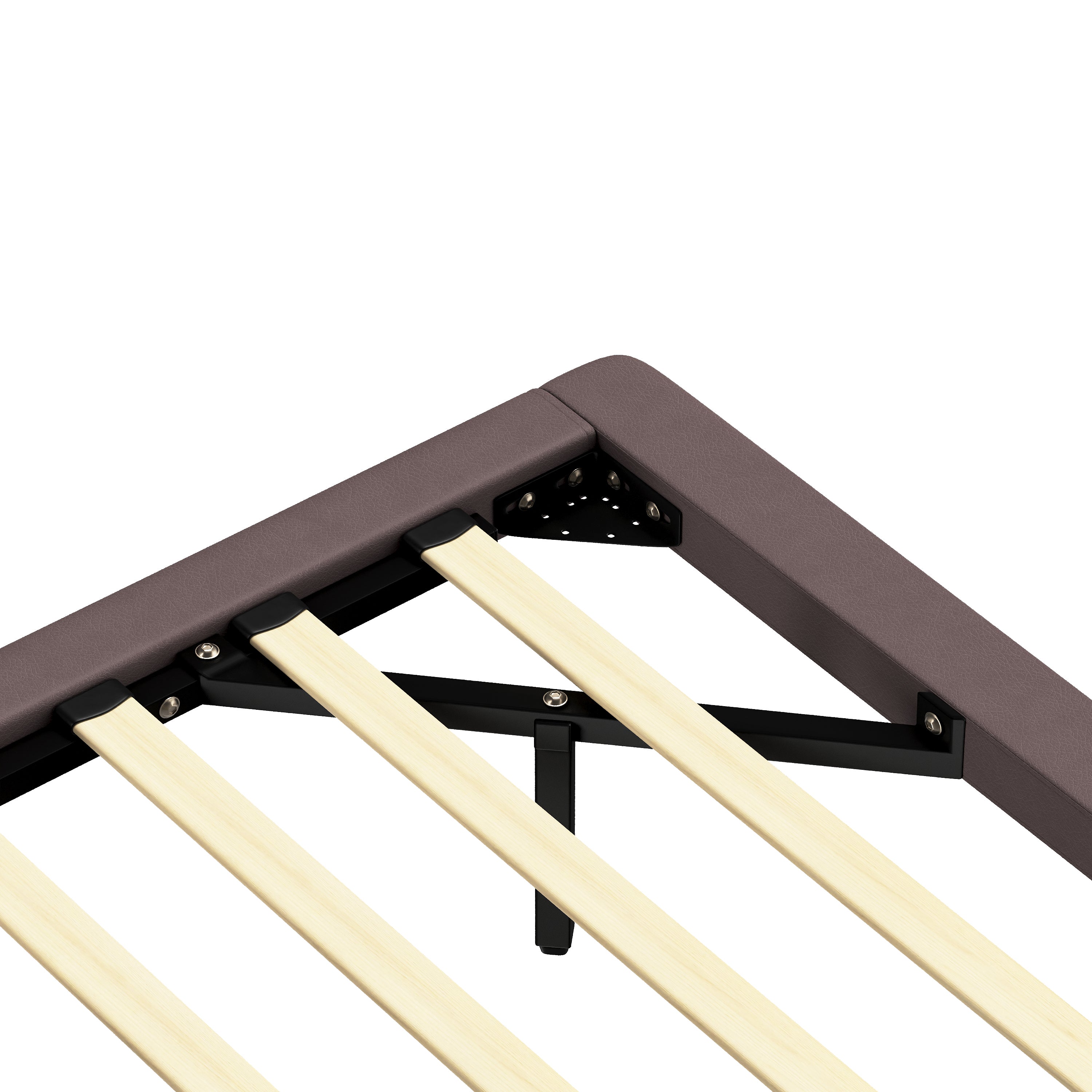 Christopher Knight Home Modern Floating Platform Bed with PU Leather & LED Under-Bed Lighting