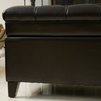 Christopher Knight Home Storage Ottoman ¨C Button-Tufted Seat, Hidden Storage & Solid Wood Legs