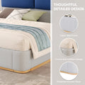 Christopher Knight Home Upholstered Storage Platform Bed with PU Headboard Cushion & Built-In Side Shelves