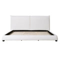 Christopher Knight Home Emma Modern Low-Profile Platform Bed with Linen Fabric Pillow-Back Headboard, Beige, King