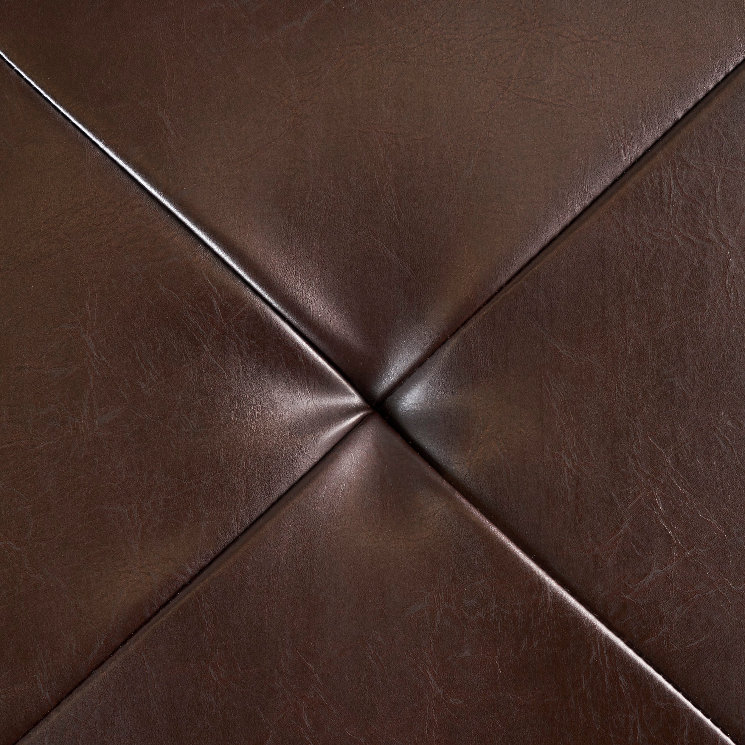 Christopher Knight Home Brown Leather Tray Storage Ottoman – Rectangular Coffee Table Bench with Hidden Storage