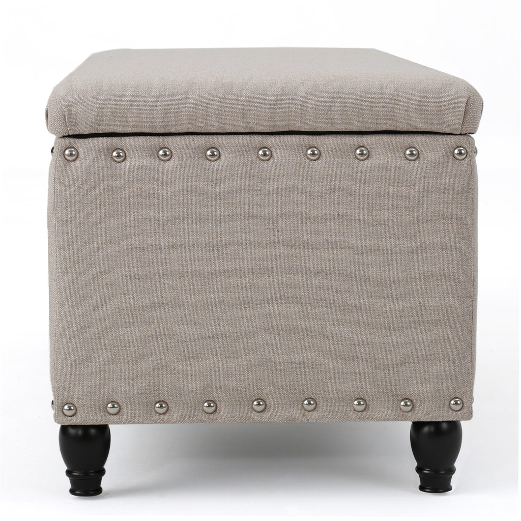 Christopher Knight Home 50" Faux Leather Tufted Storage Ottoman Bench with Hidden Storage