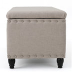 Christopher Knight Home 50" Faux Leather Tufted Storage Ottoman Bench with Hidden Storage