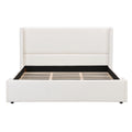 Christopher Knight Home Octavia Modern Upholstered Bed with Tall Headboard, White, King