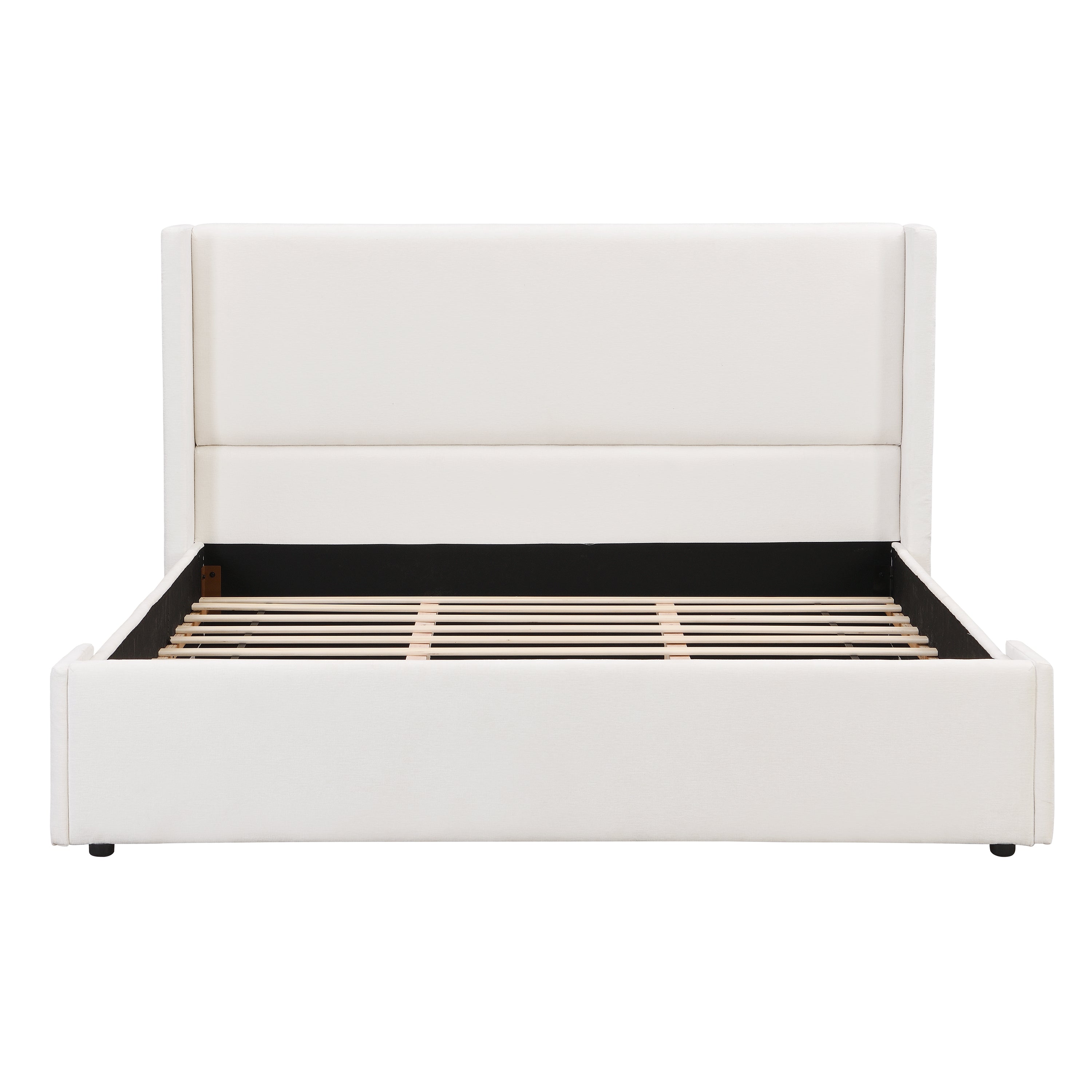Christopher Knight Home Octavia Modern Upholstered Bed with Tall Headboard, White, King