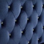 Christopher Knight Home Modern Velvet Wingback Tufted Platform Bed with Nailhead Trim and Silver Legs