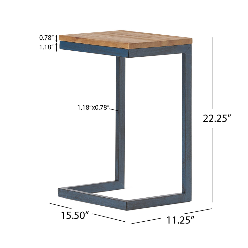 GDFStudio Caspian Indoor Fir Wood Accent Table