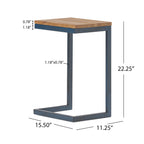 GDFStudio Caspian Indoor Fir Wood Accent Table