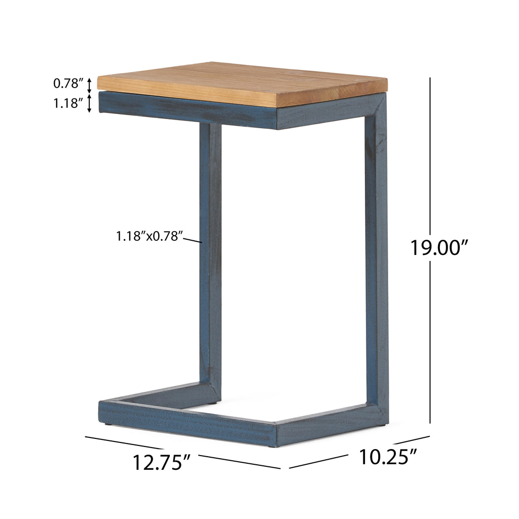 GDFStudio Caspian Indoor Fir Wood Accent Table