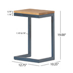 GDFStudio Caspian Indoor Fir Wood Accent Table