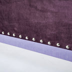 Christopher Knight Home Modern Velvet Wingback Tufted Platform Bed with Nailhead Trim and Silver Legs