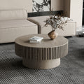 GDFStudio Sophia Modern Round Coffee Table with Storage