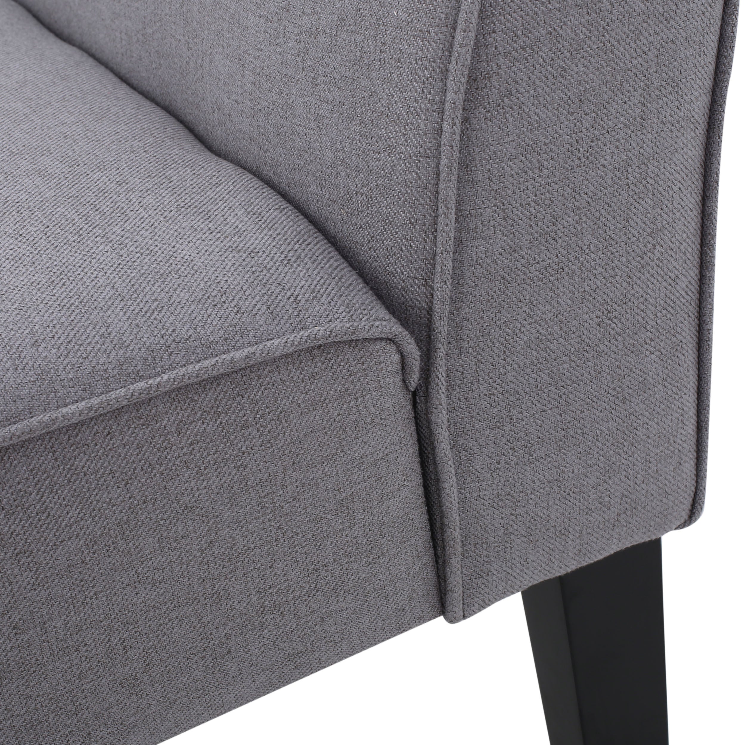 Modern Upholstered Loveseat with Solid Wood Frame & Birch Legs