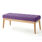 Christopher Knight Home Mid-Century Modern Tufted Upholstered Bench with Birch Wood Legs