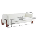 Christopher Knight Home 82" Boucle Sofa with Birch Wood Legs – Modern Cozy Upholstered 3-Seater