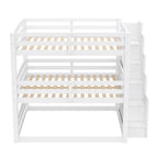 GDF Studio 3-in-1 Full-Size Convertible Bunk Bed with Storage Staircase
