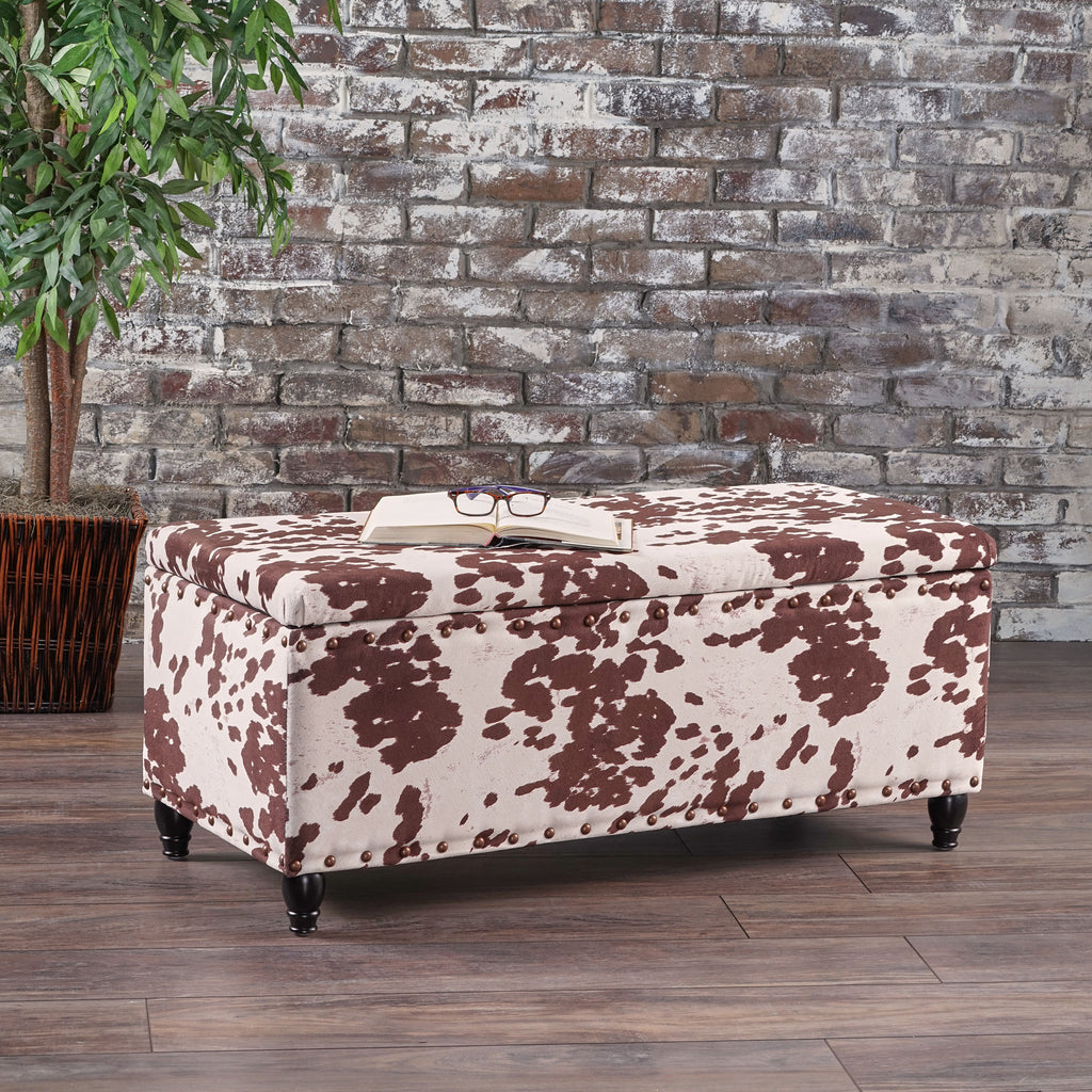 Christopher Knight Home 50" Faux Leather Tufted Storage Ottoman Bench with Hidden Storage