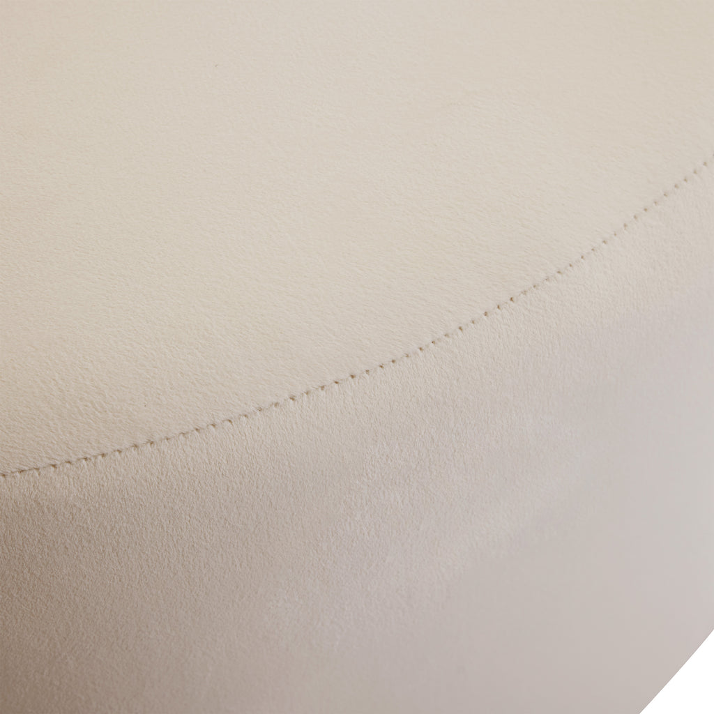 Christopher Knight Home Modern Round Velvet Ottoman – Living Room Footrest & Side Table